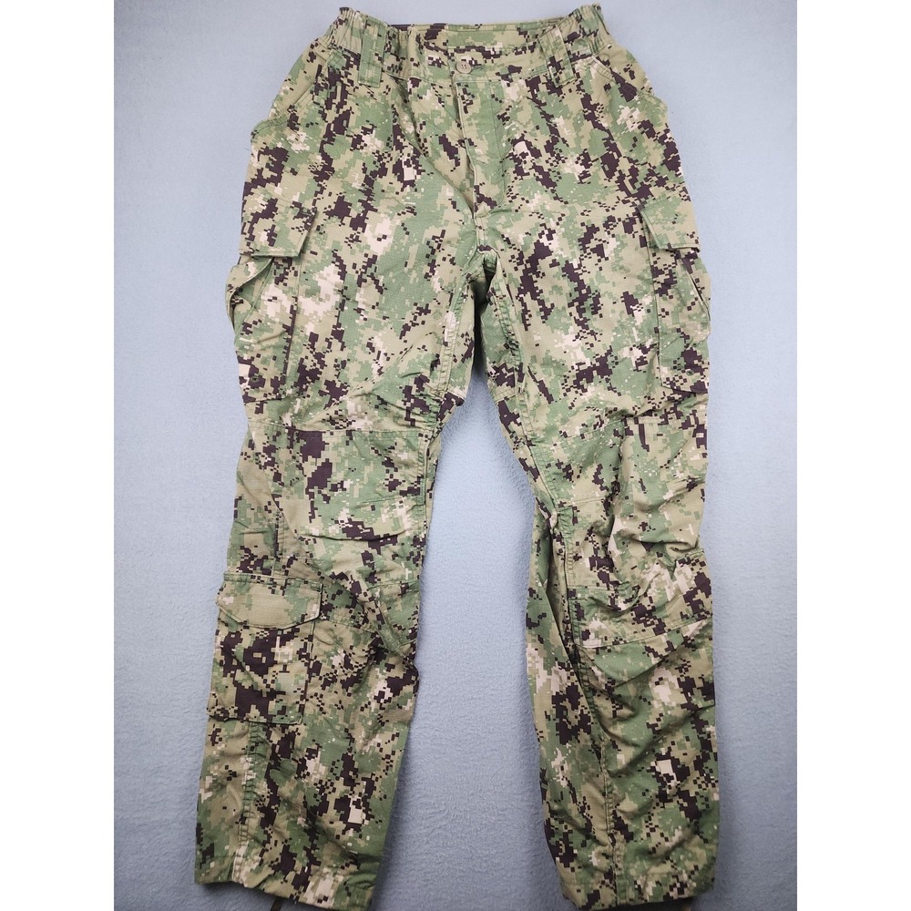 US Navy Pants Mens 33 Short Green Type III NWU Camo Cargo Ripstop Work Seals
